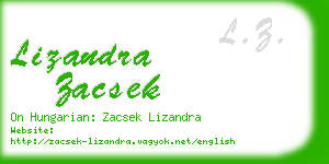 lizandra zacsek business card